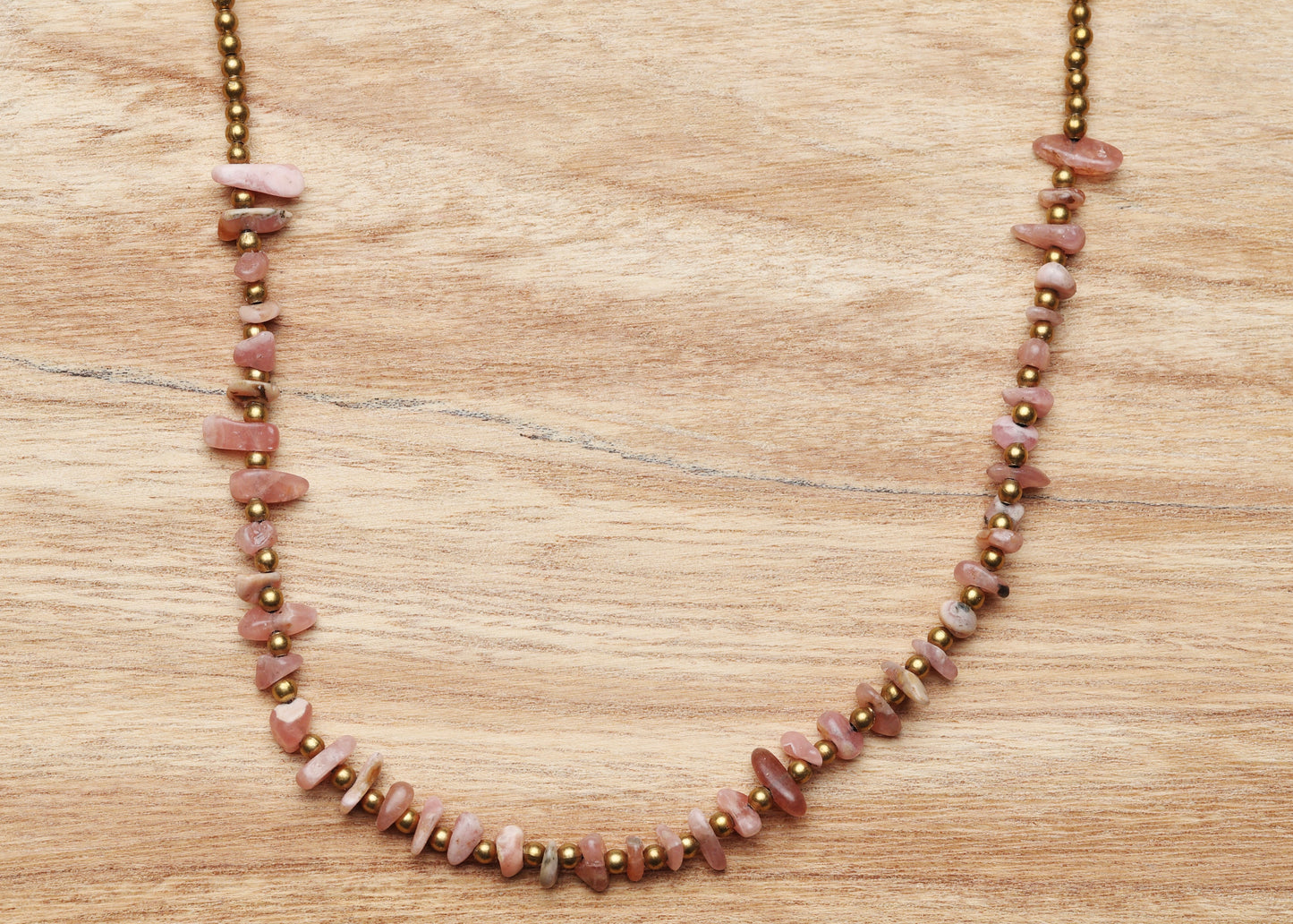 Rhodonite Crystal Healing Necklace - Organic