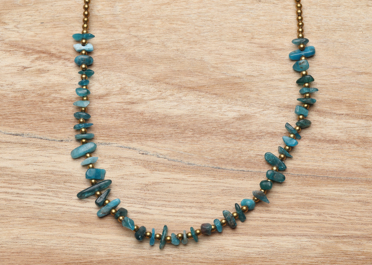 Blue Apatite Crystal Healing Necklace - Organic