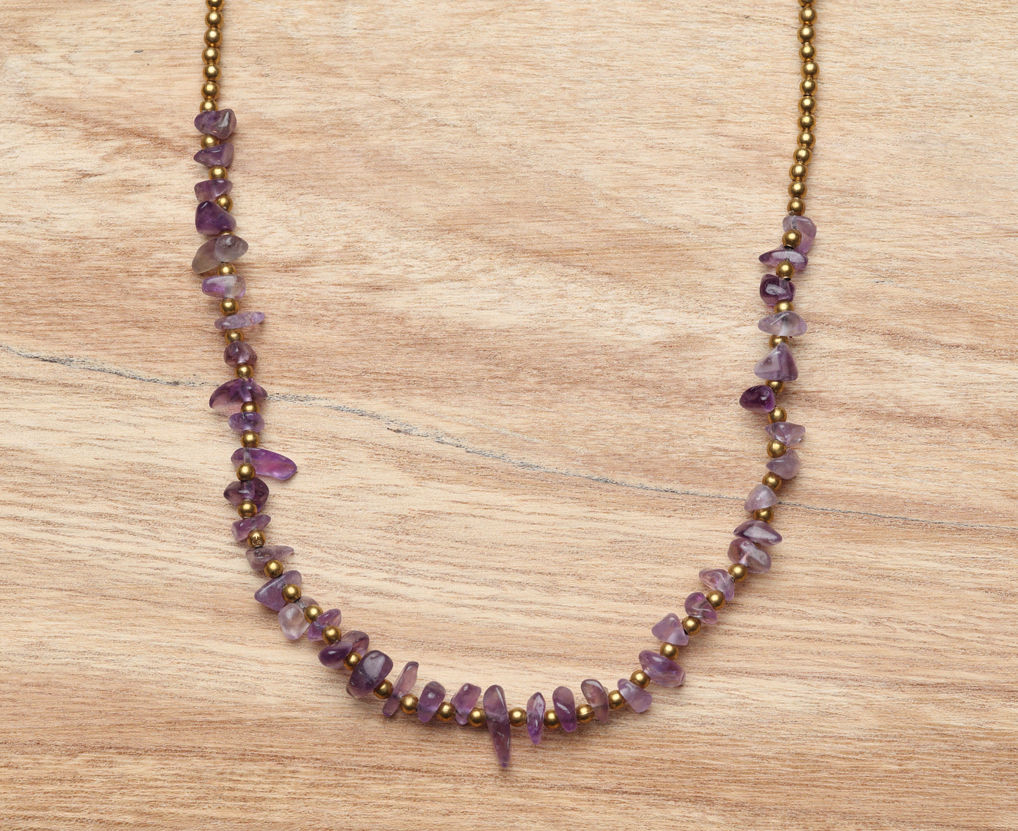 Amethyst Crystal Healing Necklace - Organic