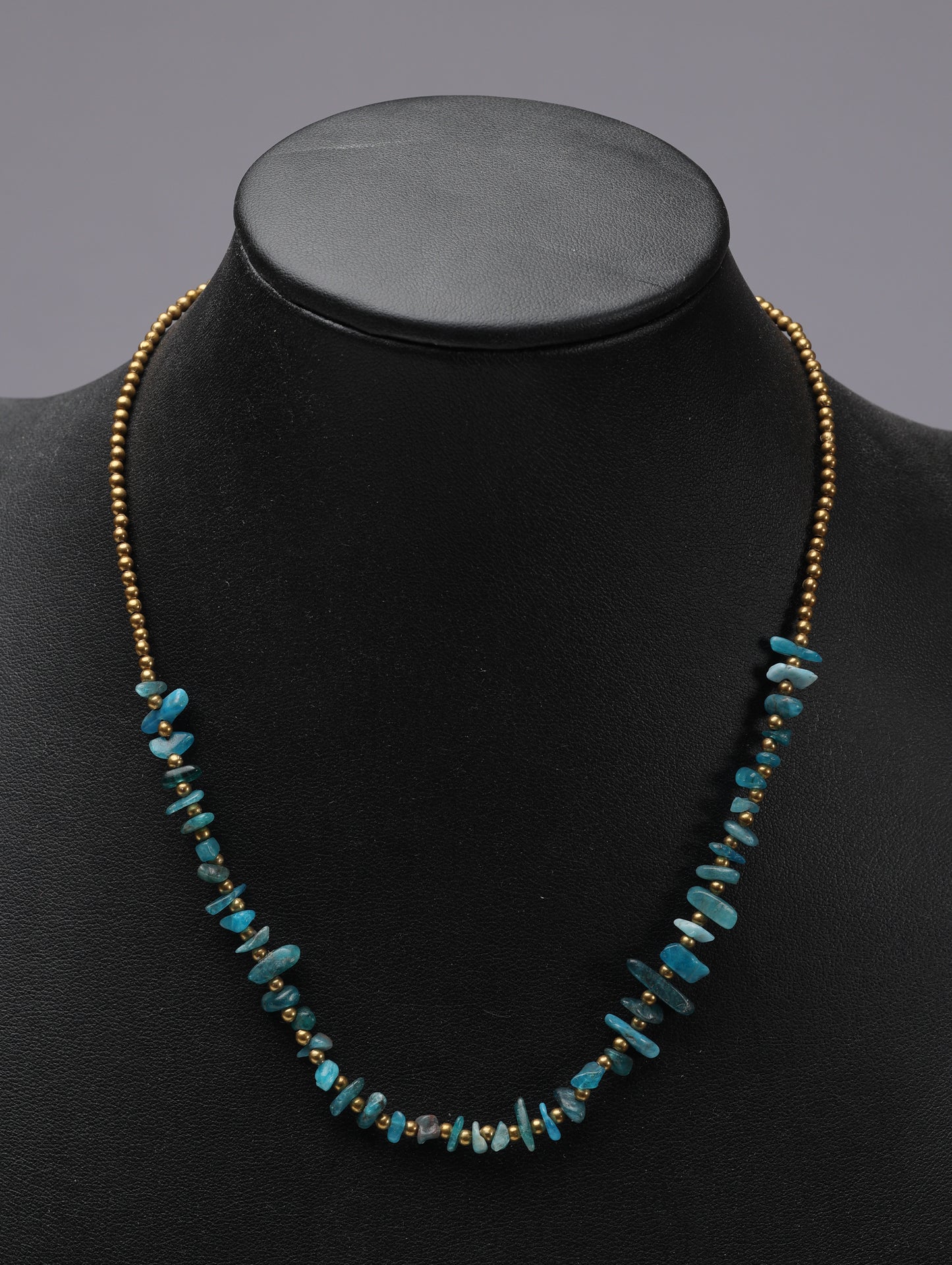 Blue Apatite Crystal Healing Necklace - Organic