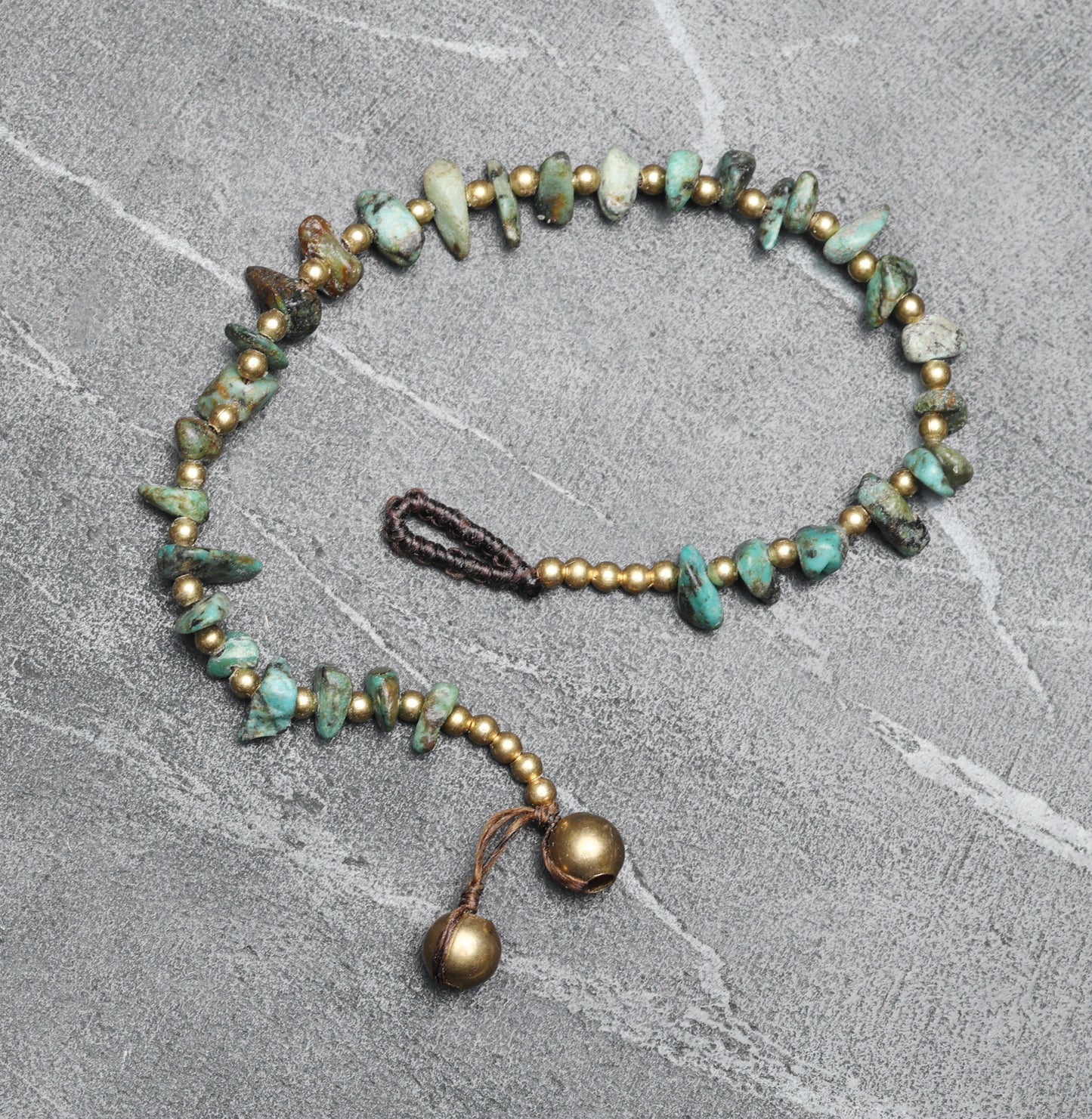 African Turquoise Crystal Healing Bracelet - Organic