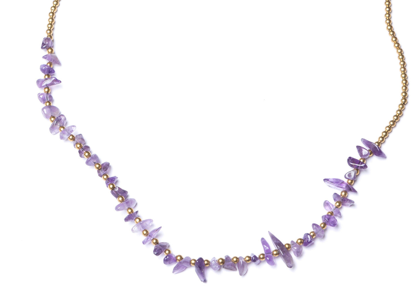 Amethyst Crystal Healing Necklace - Organic