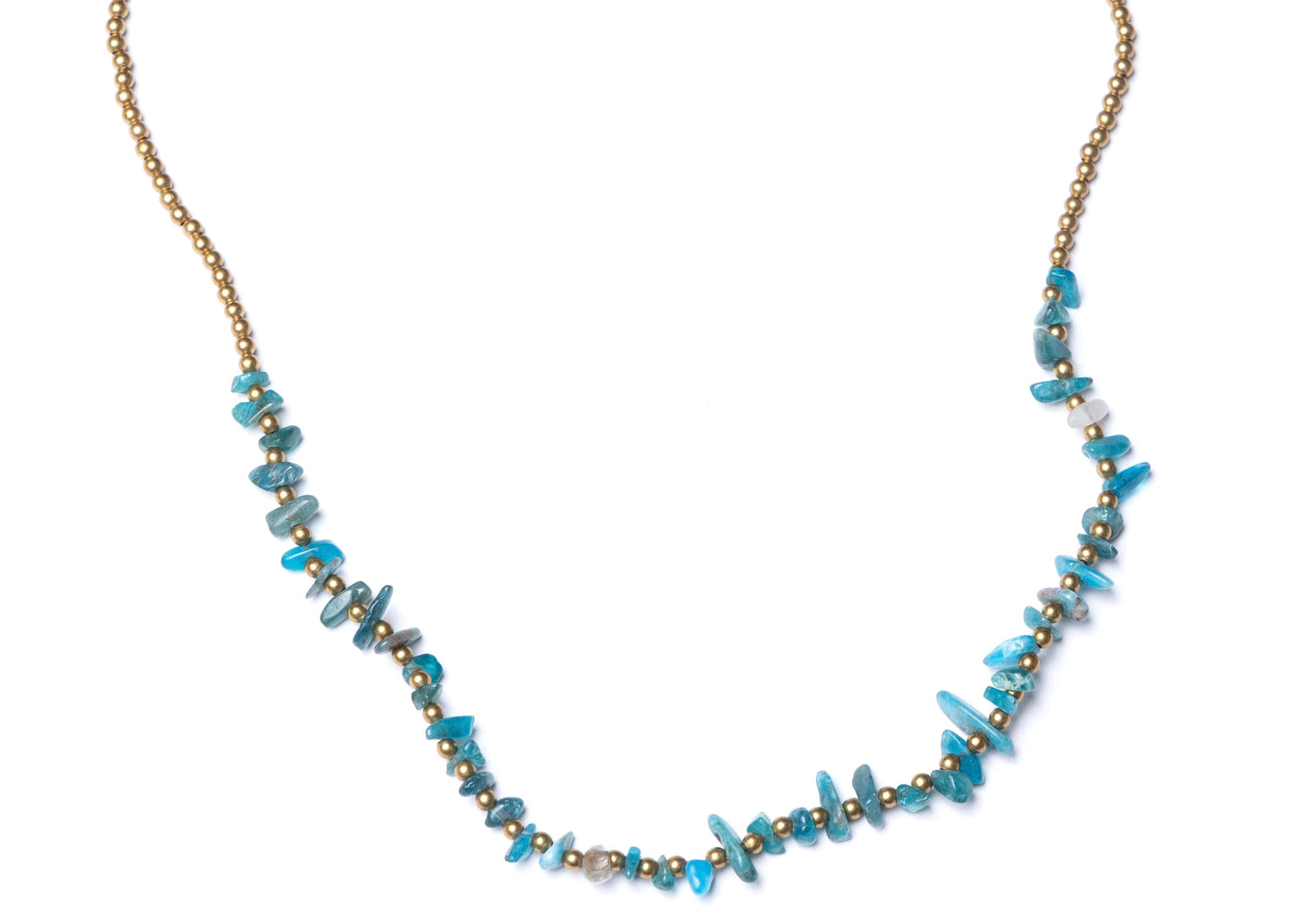 Blue Apatite Crystal Healing Necklace - Organic