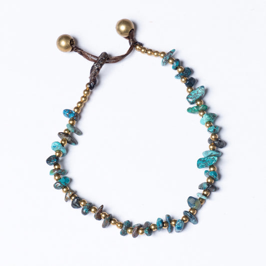 Chrysocolla Crystal Healing Bracelet - Organic