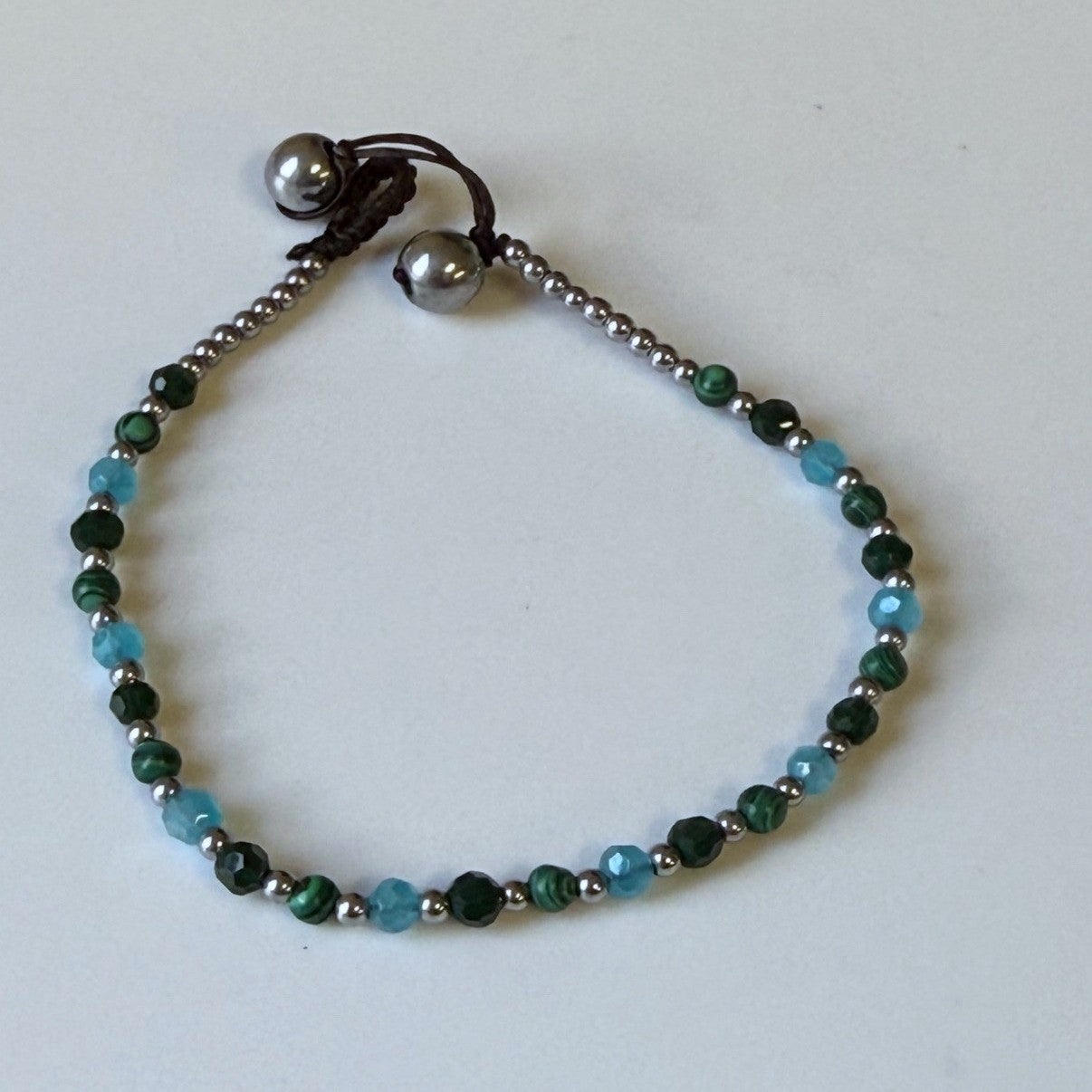 Crystal Healing Bracelet - Protection - Malachite & Haematite