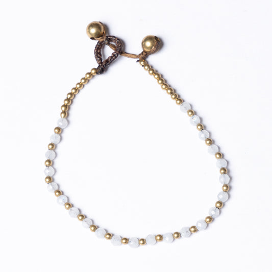 Menopause Relief Bracelet - Hormone Balance - Moonstone - Brass