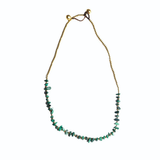 Malachite Crystal Healing Necklace - Organic