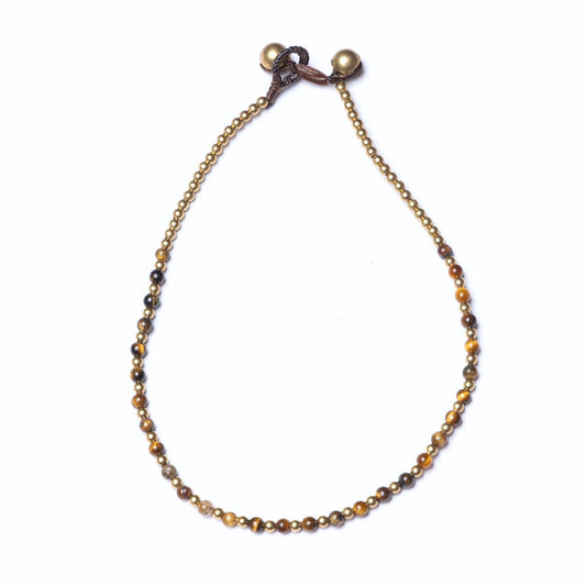 Tigers Eye Pure Crystal Anklet