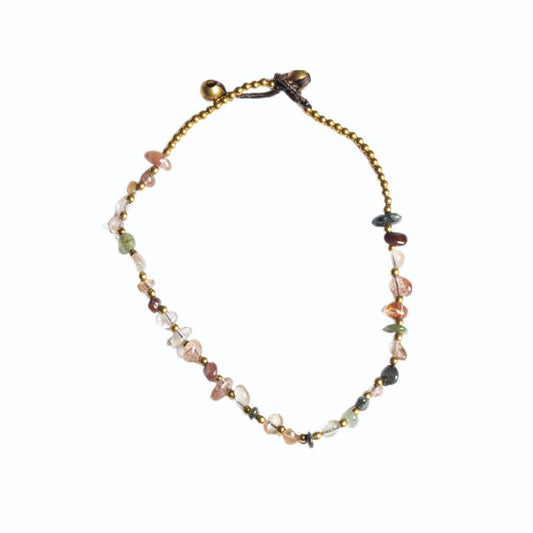 Tourmaline Crystal Healing Anklet - Organic