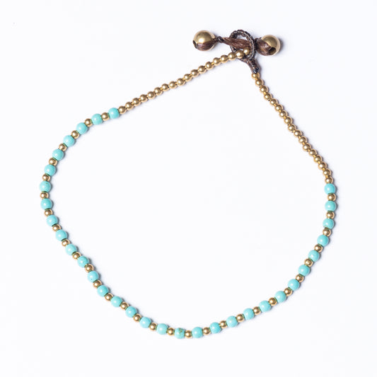 Turquoise Pure Crystal Healing Anklet