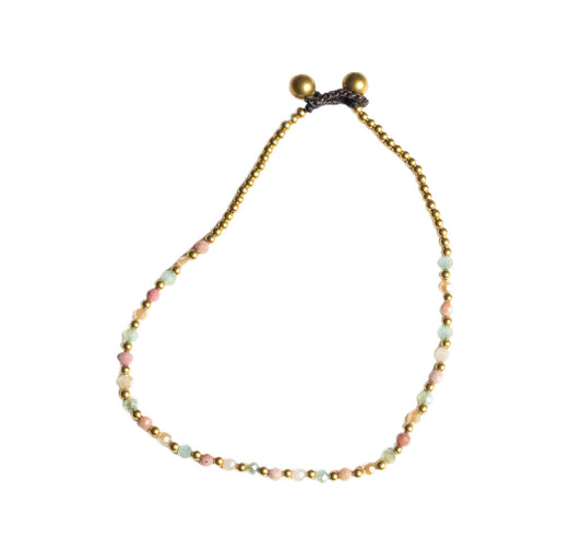 Rhodonite Pure Crystal Healing Anklet