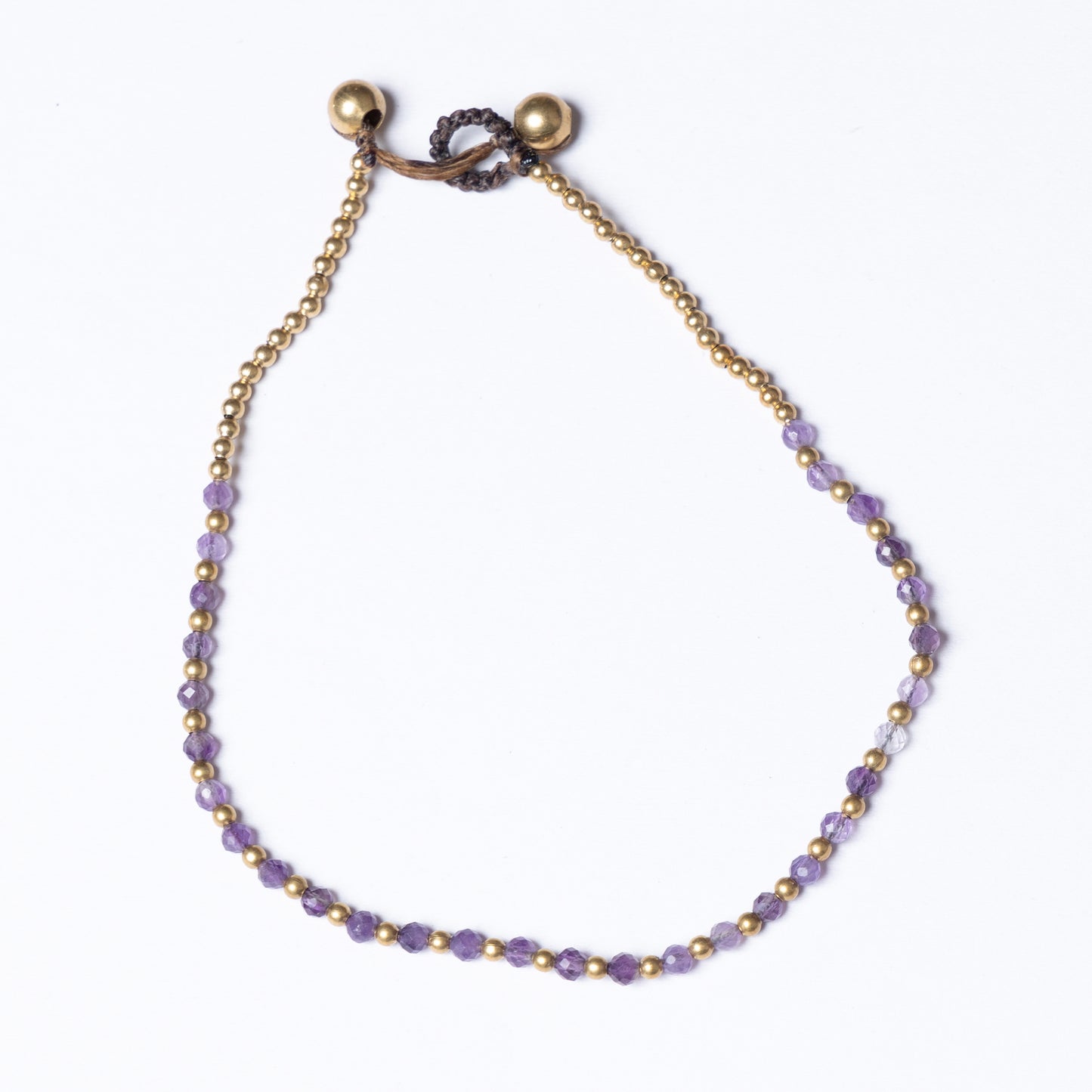 Amethyst Pure Crystal Healing Anklet - Anxiety