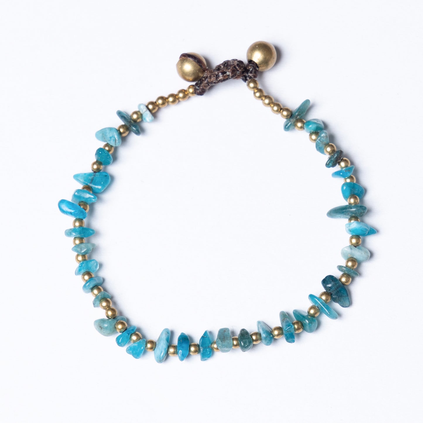 Blue Apatite Crystal Healing Bracelet- Organic