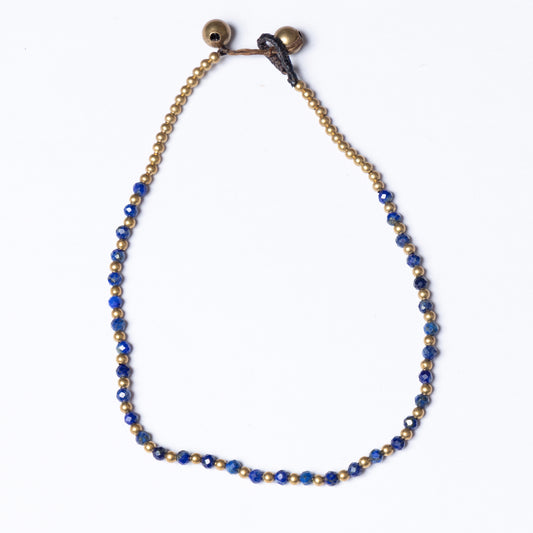 Lapis Pure Crystal Anklet