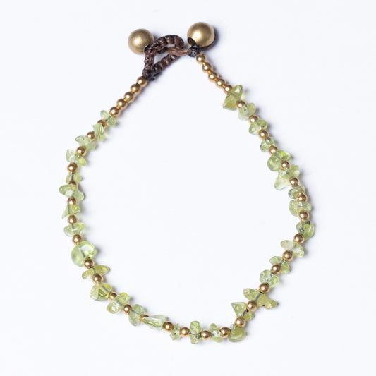 Peridot Crystal Healing Bracelet - Organic