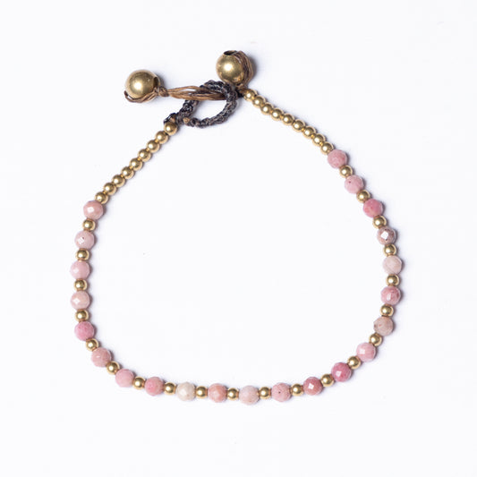 Birthstone Bracelet - October - Pink Tourmaline